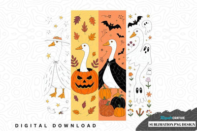 Whimsical halloween geese sublimation png design Sublimation Regulrcrative 