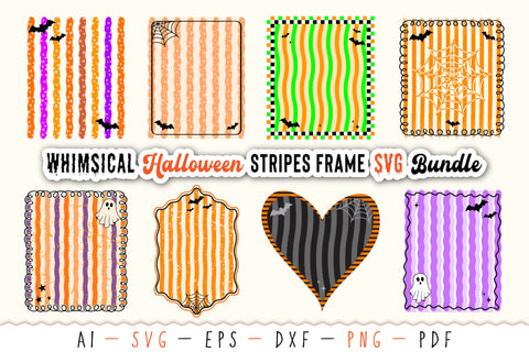 Whimsical Halloween Hand Drawn Frame SVG Bundle SVG SVG Studio 