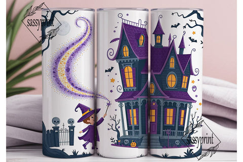 Whimsical Halloween House 20oz Tumbler Sublimation sassyprint 