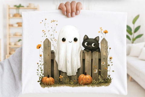 Whimsical Halloween Peeking Clipart PNG Sublimation SVGArt 