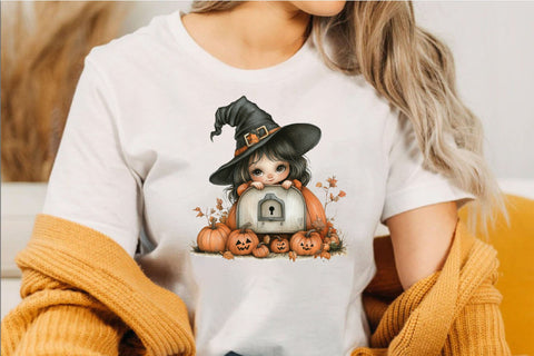 Whimsical Halloween Peeking Clipart Sublimation SVGArt 