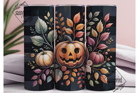 Whimsical Halloween Pumpkin 20oz Tumbler Sublimation sassyprint 