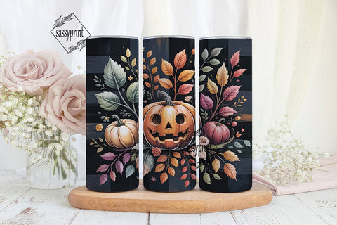 Whimsical Halloween Pumpkin 20oz Tumbler Sublimation sassyprint 