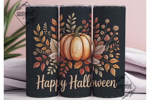 Whimsical Halloween Pumpkin 20oz Tumbler Sublimation sassyprint 
