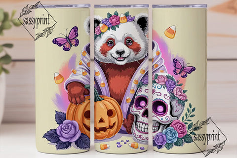 Whimsical Halloween Red Panda Tumbler Sublimation sassyprint 