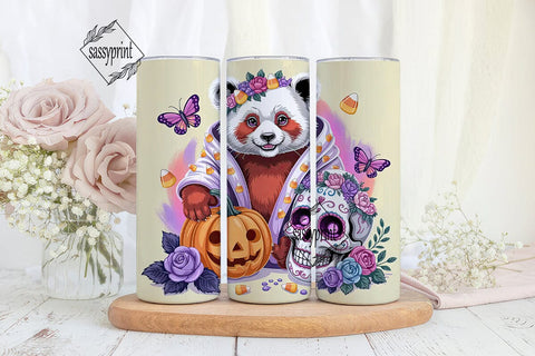Whimsical Halloween Red Panda Tumbler Sublimation sassyprint 