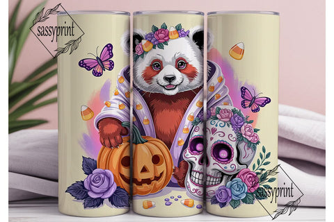 Whimsical Halloween Red Panda Tumbler Sublimation sassyprint 