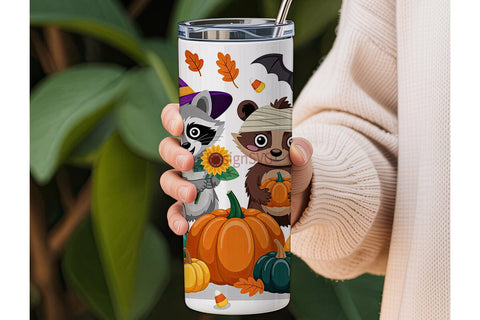 Whimsical Halloween Tumbler Wrap Sublimation DesignSVG 