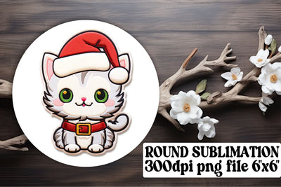 Whimsical Holiday Sublimation 3D Embroidered Circle Graphics Sublimation afrosvg 