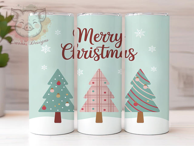 Whimsical Holiday Tree Christmas Tumbler, Merry Christmas Sublimation Design, Festive Holiday Tree Art, 20oz Christmas Tumbler, Cozy Holiday Mug, Rustic Whimsical Cup, Seasonal Christmas Wrap Sublimation Lara' s Designs 