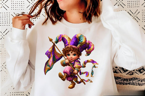 whimsical jester character PNG Sublimation SVGArt 