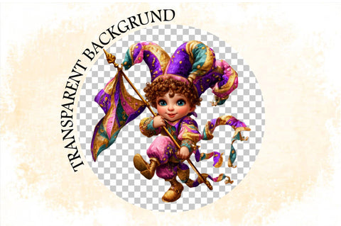whimsical jester character PNG Sublimation SVGArt 