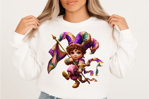 whimsical jester character PNG Sublimation SVGArt 