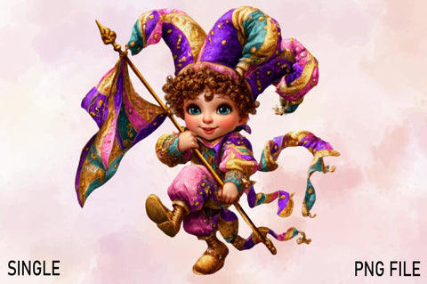 whimsical jester character PNG Sublimation SVGArt 