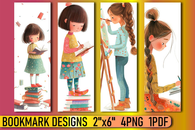 Whimsical Kid's Bookmarks Sublimation afrosvg 