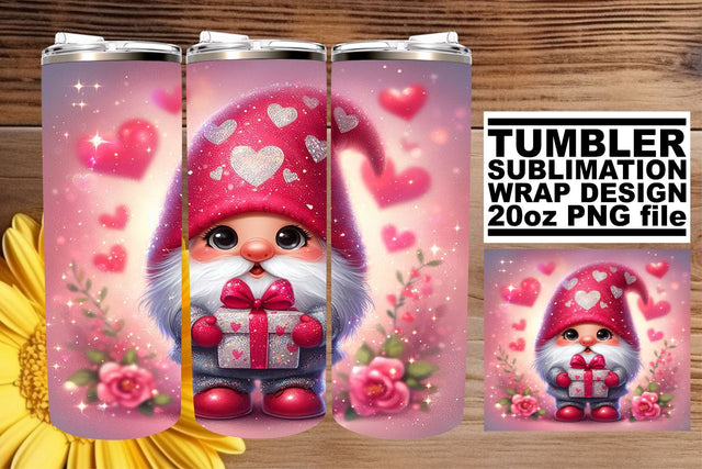 Whimsical Love Gnome Decor Sublimation afrosvg 
