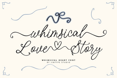 Whimsical Love Story Font Font Jimtype Studio 
