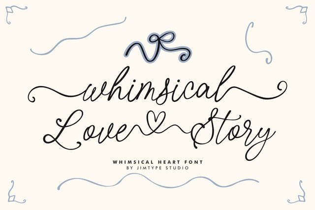 Whimsical Love Story Font Font Jimtype Studio 