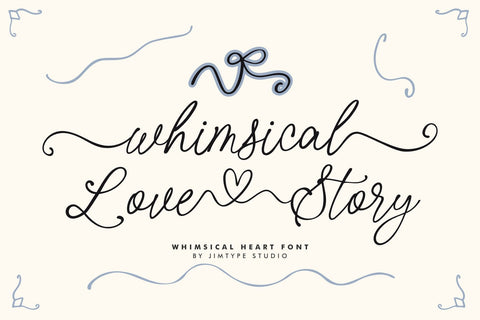 Whimsical Love Story Font Font Jimtype Studio 
