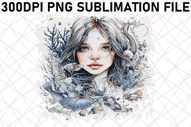 Whimsical Mermaid Sublimation Pack Bundle Sublimation afrosvg 