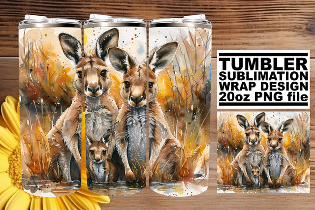 Whimsical Mom & Cub Tumbler Wrap: Motherly Joy Sublimation afrosvg 