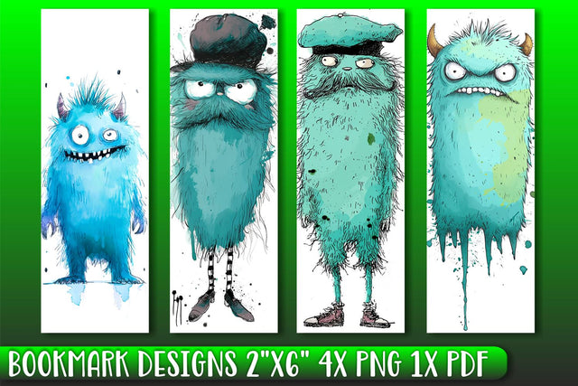 Whimsical Monster Printable Set for Sublimation Use Sublimation afrosvg 