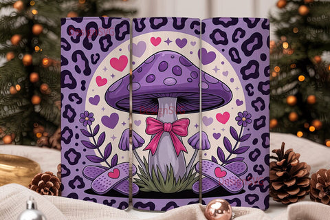 Whimsical Mushroom 20oz Tumbler Wrap Sublimation DesignSVG 