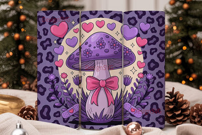 Whimsical Mushroom 20oz Tumbler Wrap Sublimation DesignSVG 
