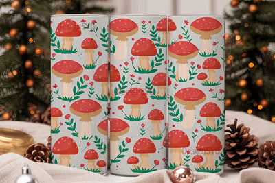 Whimsical Mushroom 20oz Tumbler Wrap Sublimation DesignSVG 