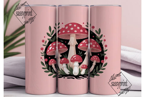 Whimsical Mushroom 20oz Tumbler Wrap Sublimation sassyprint 