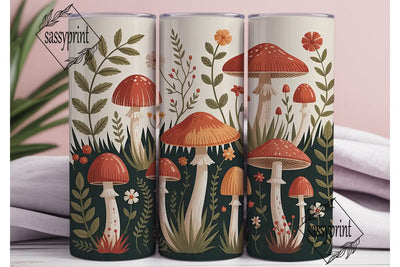 Whimsical Mushroom Tumbler Wrap Sublimation sassyprint 