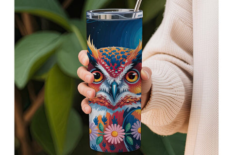 Whimsical Owl 20oz Tumbler Design Sublimation DesignSVG 
