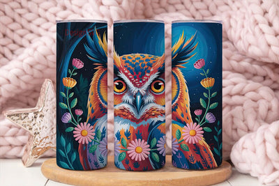Whimsical Owl 20oz Tumbler Design Sublimation DesignSVG 