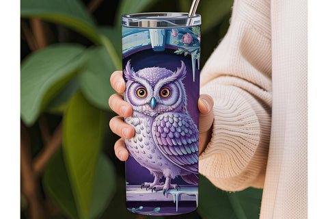 Whimsical Owl 20oz Tumbler Wrap Sublimation DesignSVG 