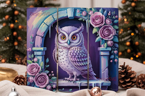 Whimsical Owl 20oz Tumbler Wrap Sublimation DesignSVG 