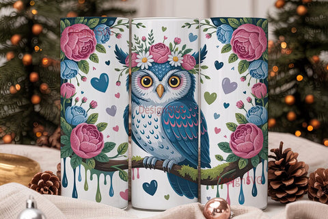 Whimsical Owl 20oz Tumbler Wrap Sublimation DesignSVG 