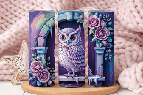 Whimsical Owl 20oz Tumbler Wrap Sublimation DesignSVG 