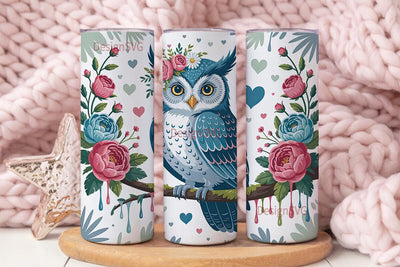 Whimsical Owl 20oz Tumbler Wrap Sublimation DesignSVG 
