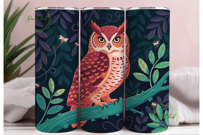 Whimsical Owls 20oz Tumbler Wrap Sublimation PixelChick 