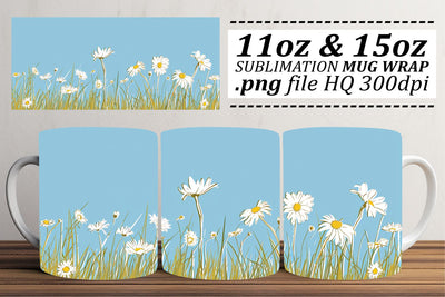 Whimsical Petal Delight Mug Pattern Art Sublimation afrosvg 