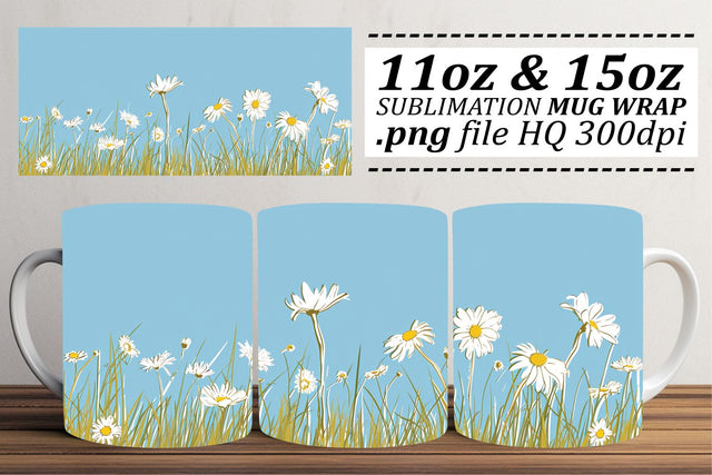 Whimsical Petal Delight Mug Pattern Art Sublimation afrosvg 