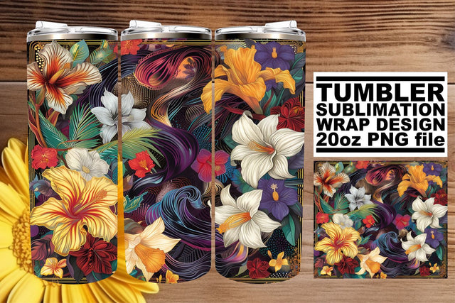 Whimsical Petal Harmony 20oz: Harmonize with whimsical petals Sublimation afrosvg 