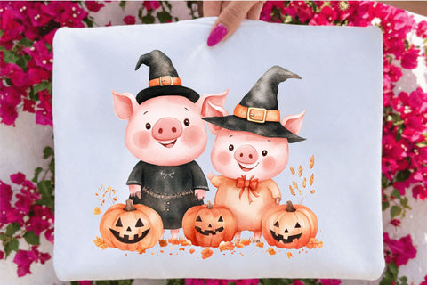 Whimsical Pink Halloween PNG Clipart Sublimation SVGArt 