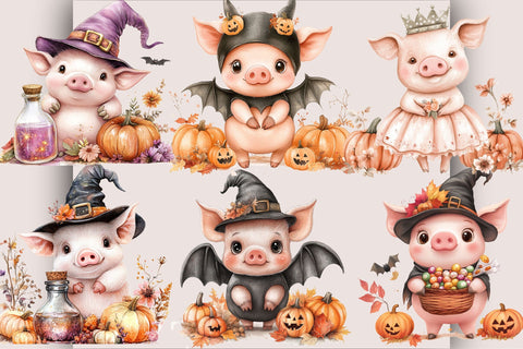 Whimsical Pink Halloween PNG Clipart Sublimation SVGArt 