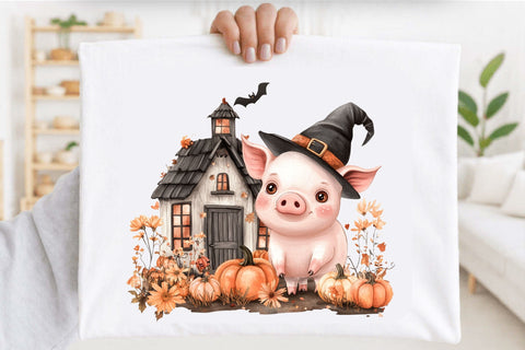 Whimsical Pink Halloween PNG Clipart Sublimation SVGArt 