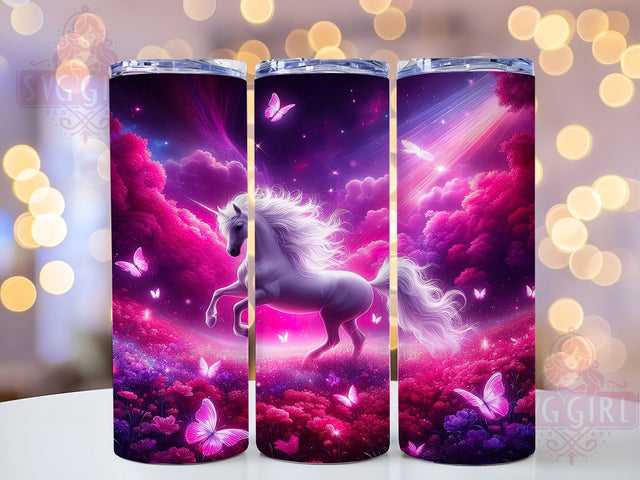 Whimsical Pink Unicorn Tumbler, Butterfly Tumbler Design, 20Oz Sublimation, Magical Unicorn Art, Cute Fantasy Wrap, Pink Butterfly Printable, Whimsical Tumbler Design Sublimation SvggirlplusArt 