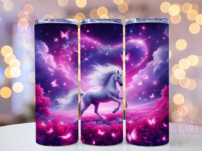 Whimsical Pink Unicorn Tumbler, Butterfly Tumbler Design, 20Oz Sublimation, Magical Unicorn Art, Cute Fantasy Wrap, Pink Butterfly Printable, Whimsical Tumbler Design Sublimation SvggirlplusArt 