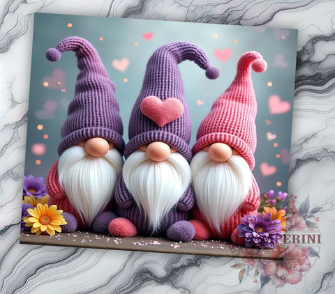 Whimsical Purple Pastel Gnome Tumbler, Pastel Gnome Wrap, 20oz Sublimation Tumbler, Cute Gnome Gift, Colorful Drinkware, Gnome Decor, Whimsical Tumbler Sublimation Li Zamperini 
