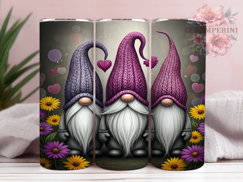 Whimsical Purple Pastel Gnome Tumbler, Pastel Gnome Wrap, 20oz Sublimation Tumbler, Cute Gnome Gift, Colorful Drinkware, Gnome Decor, Whimsical Tumbler Sublimation Li Zamperini 