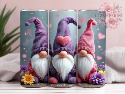 Whimsical Purple Pastel Gnome Tumbler, Pastel Gnome Wrap, 20oz Sublimation Tumbler, Cute Gnome Gift, Colorful Drinkware, Gnome Decor, Whimsical Tumbler Sublimation Li Zamperini 